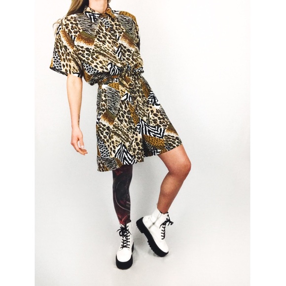 Vintage 💫 Mixed Animal Print Romper - Picture 4 of 14